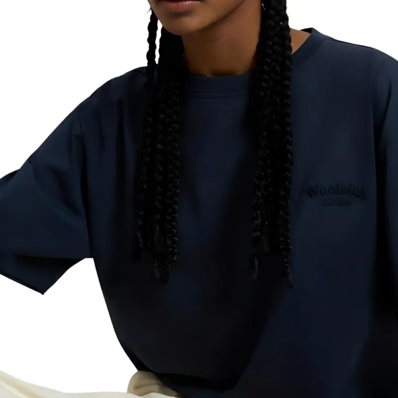 WOOLRICH Logo embroidered T shirt-2