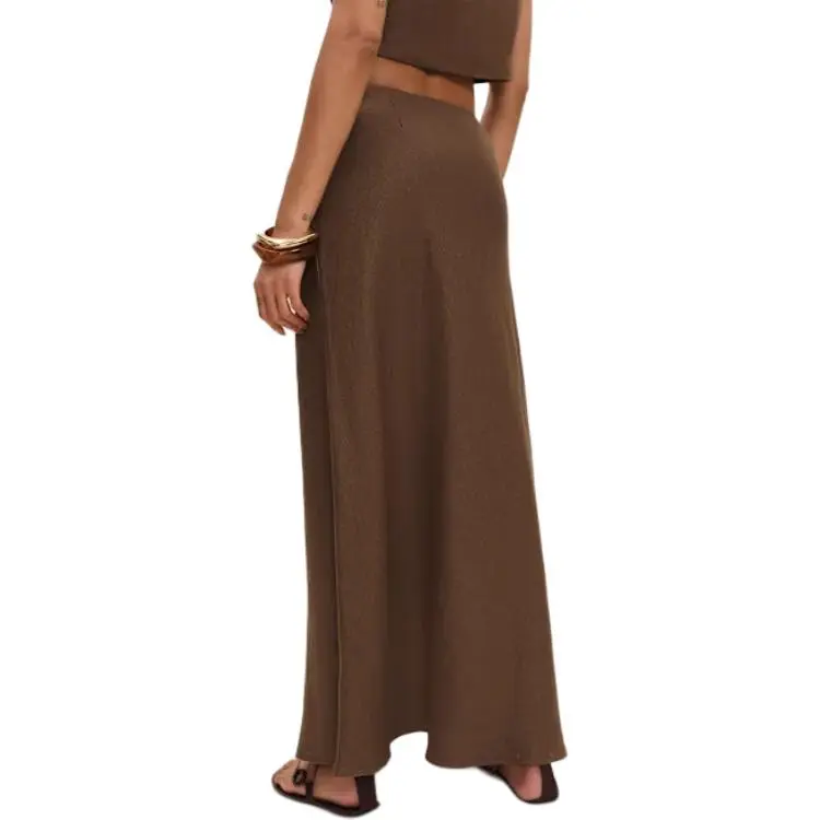REFORMATION Bella Linen Skirt Casual Long Skirt Women's-1