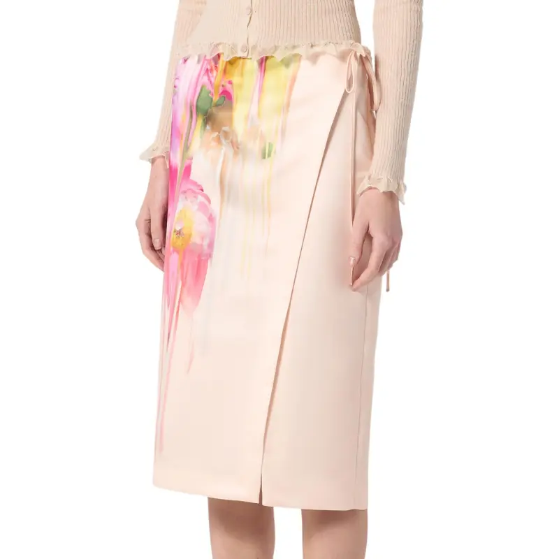 Blumarine Satin finish Midi Skirt-4
