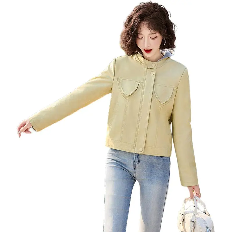 Yi Mengyuan Leather Jacket Women's-1