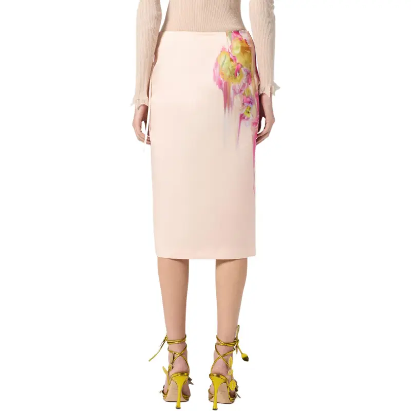 Blumarine Satin finish Midi Skirt-3