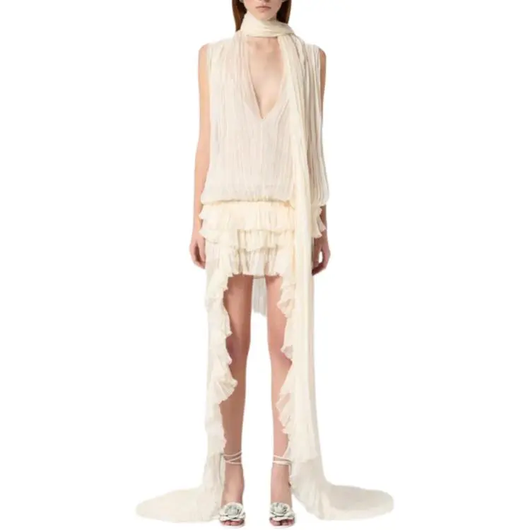 Blumarine Sleeveless Dress Women's White-2
