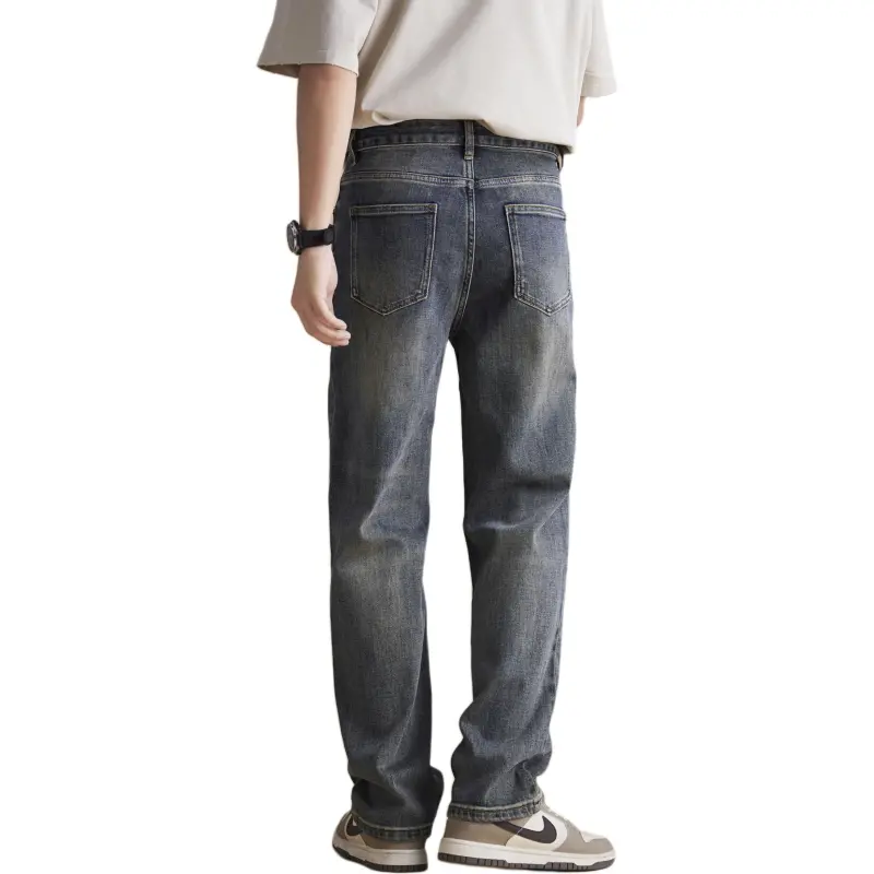 PENTAGONAL HEART Jeans Men Blue-4