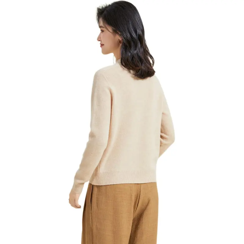 JINJU Sweater Women's Cream Camel-1