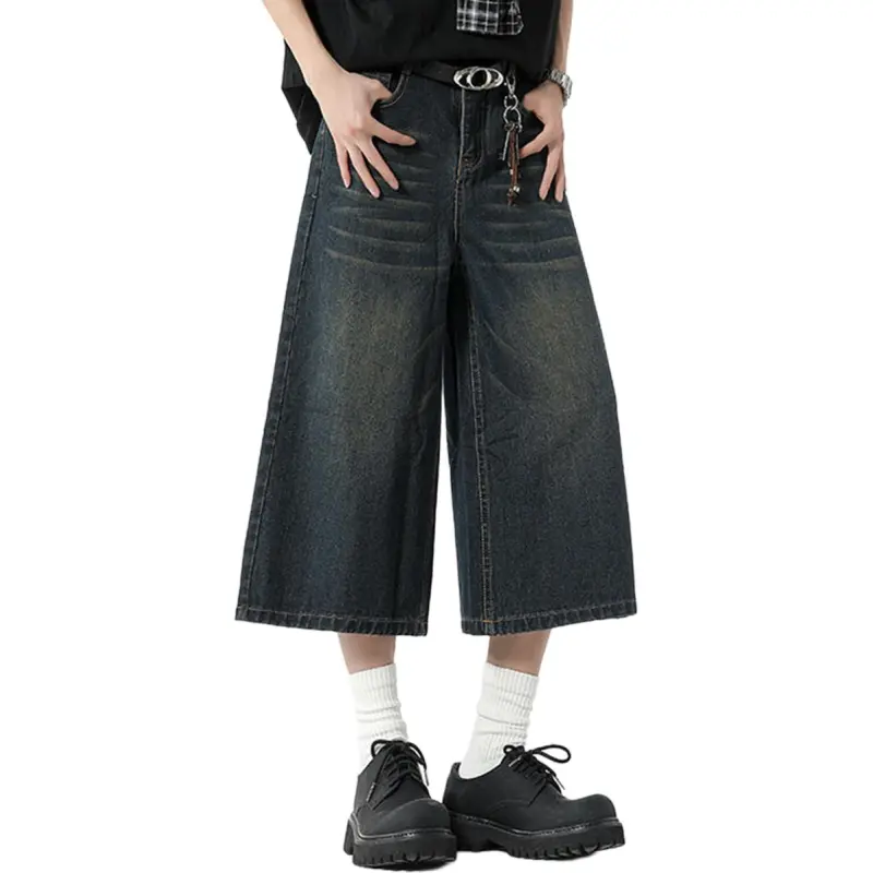 R.super Denim Shorts Unisex-4