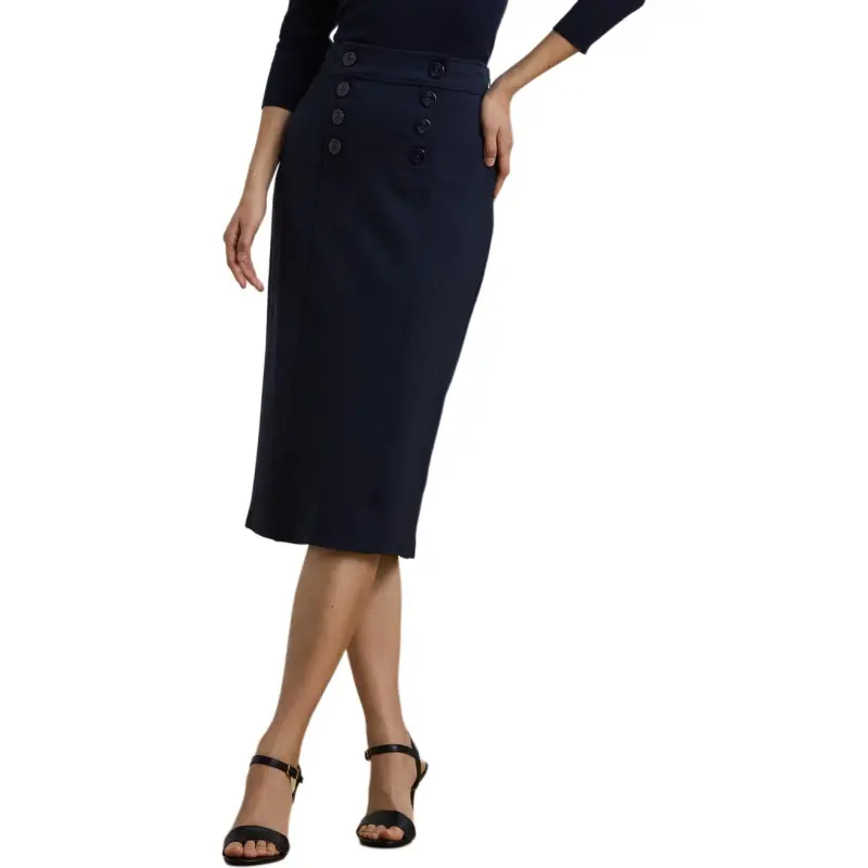 Polo Ralph Lauren SS25 Casual Long Skirt Women's Dark Blue-1