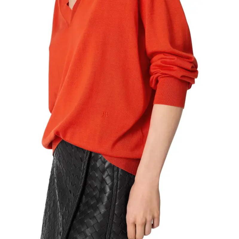 Bottega Veneta V Neck Fine Knit Jumper-3