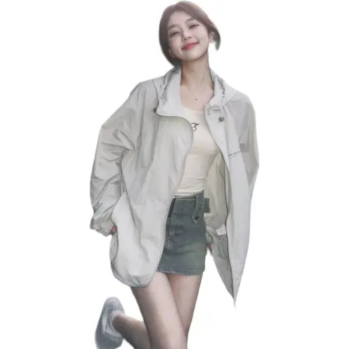 The Temptation Of The Muse Cropped Coat Women's Light Gray