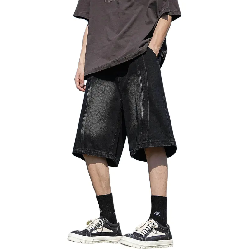 FONDLOOK Denim Shorts Unisex-3