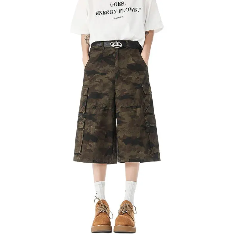 POLAR BEAR Denim Shorts Unisex Camouflage-3