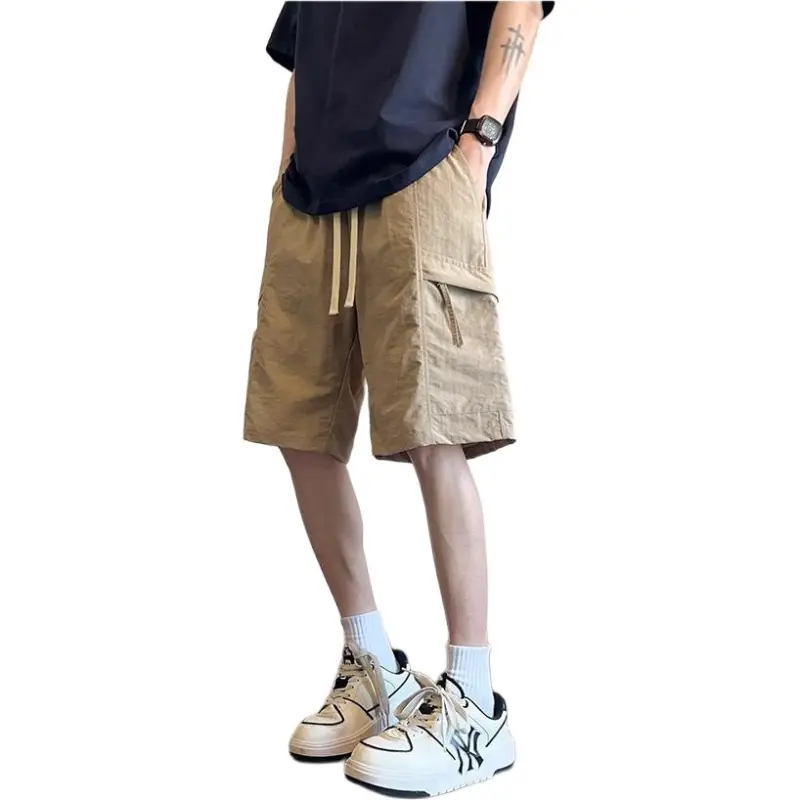 KVIV Casual Shorts Men Khaki -4