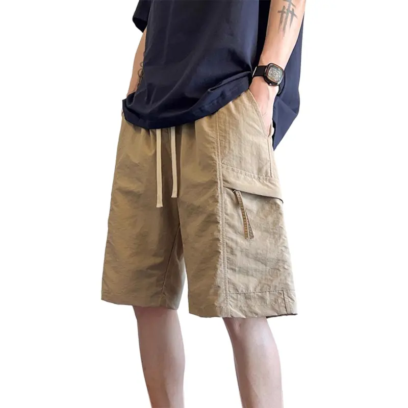 KVIV Casual Shorts Men Khaki -2