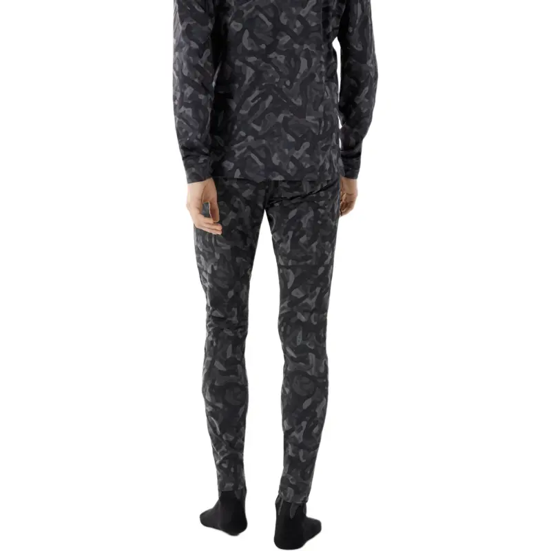 Arcteryx RHO LT FW24 Bottom Print Men's Casual Pants Men's Black Grottoflage-2