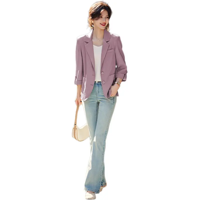 XWI Business Suit Women's Gray Purple-2