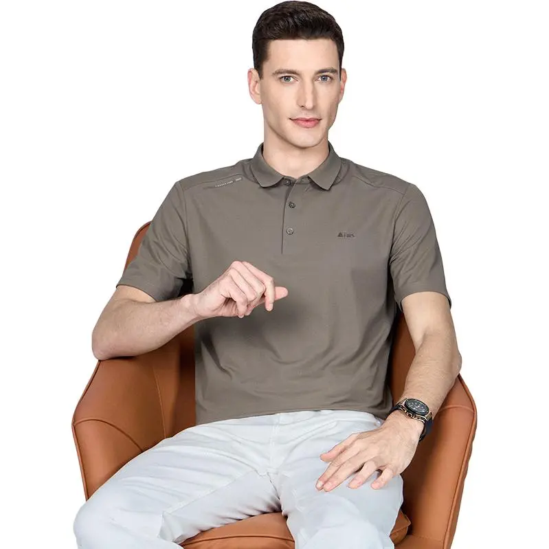 FIRS Polo Shirt Men's Linen Brown-4