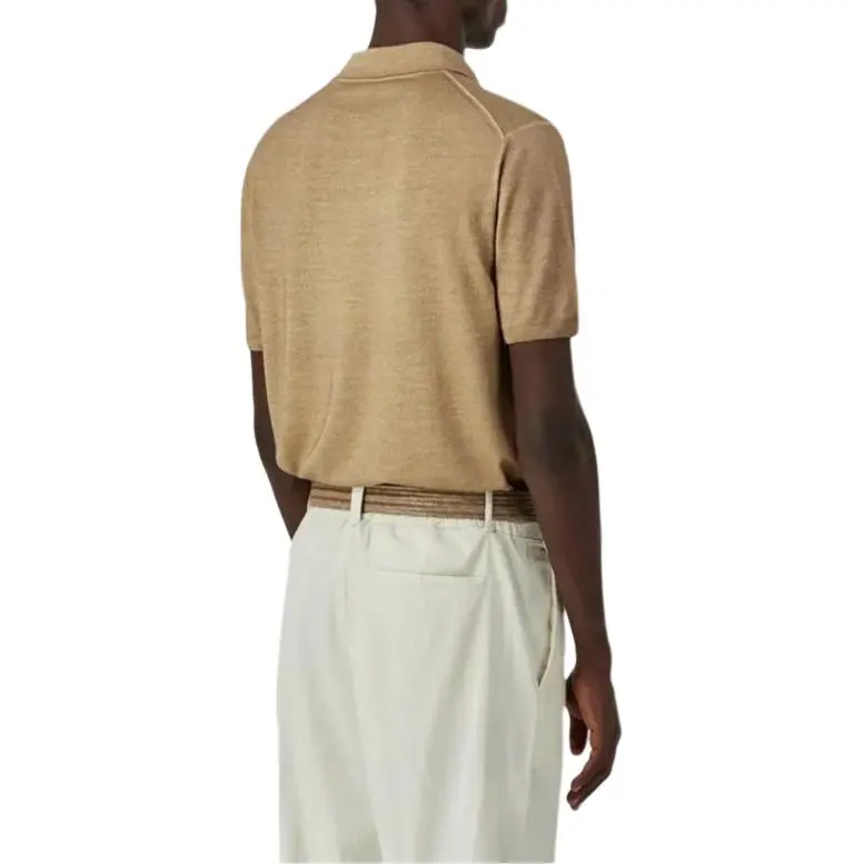 Canali Polo Shirts Men Yellow-2
