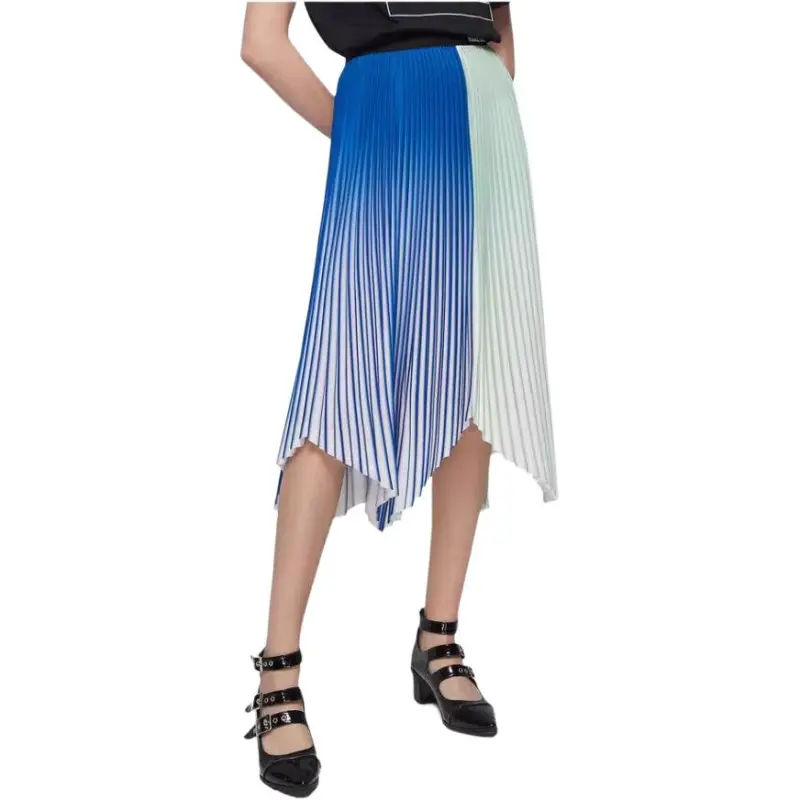 KARL LAGERFELD SS21 Casual Long Skirt Women's Mint Green-3