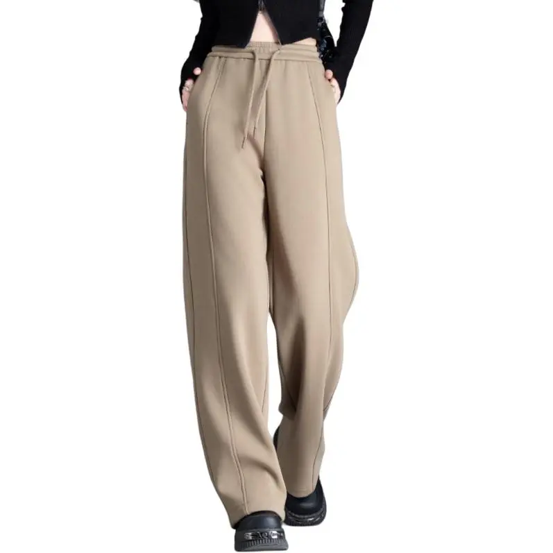 You Cow Me Pants Casual Pants Women's Khaki-4