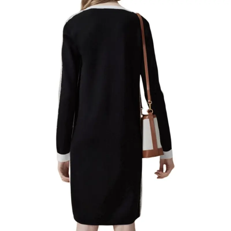 DKNY Long Sleeved Dress Women's Black-3