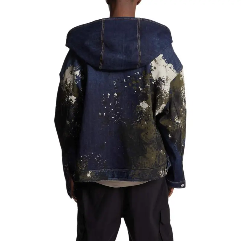 DSQUARED 2 Spray Paint Denim Hooded Jacket-2