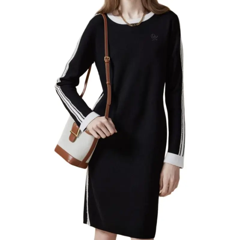 DKNY Long Sleeved Dress Women's Black-2