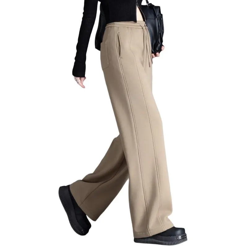 You Cow Me Pants Casual Pants Women's Khaki-3