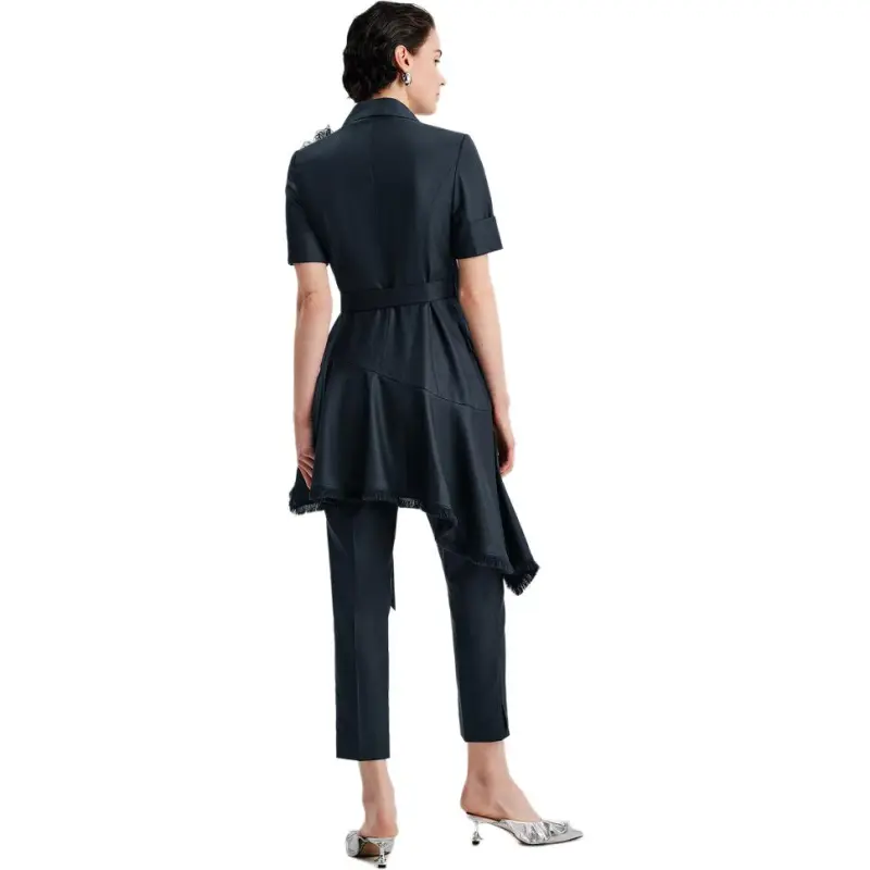 IDPAN Casual Pants Women's Navy Blue-1