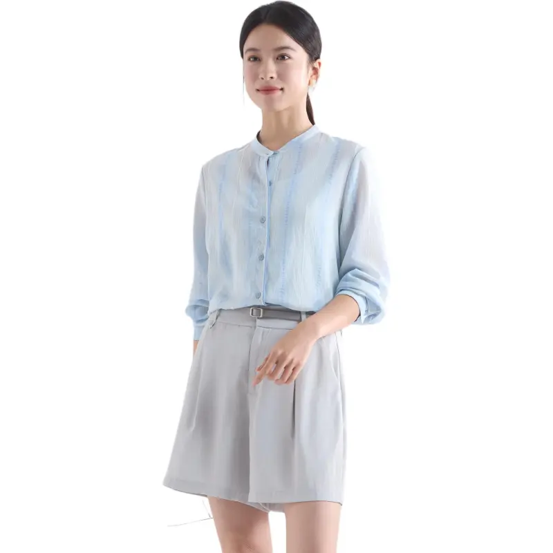 IHIMI Shirts Women's Light Blue-2