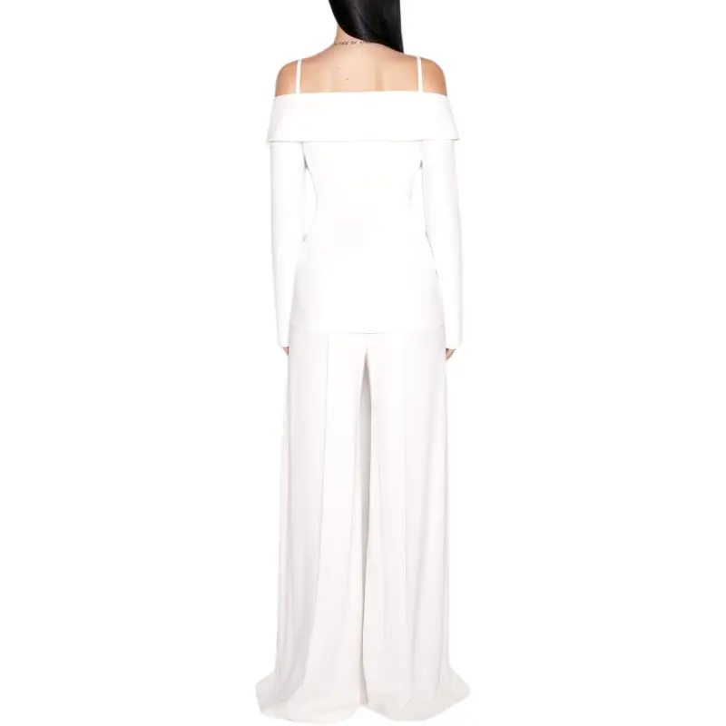 Mugler Slit Buckled Palazzo Pants-2
