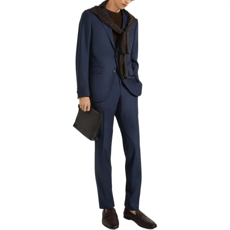 Zegna Business Suits Men's Midnight Blue-3
