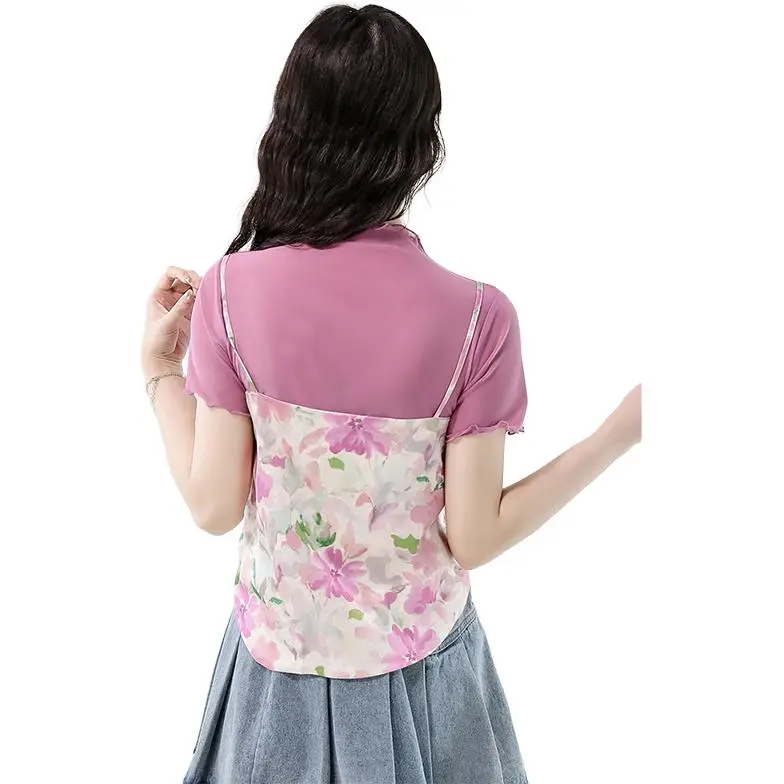 Flowers In Water Regular T Shirt Women's-1