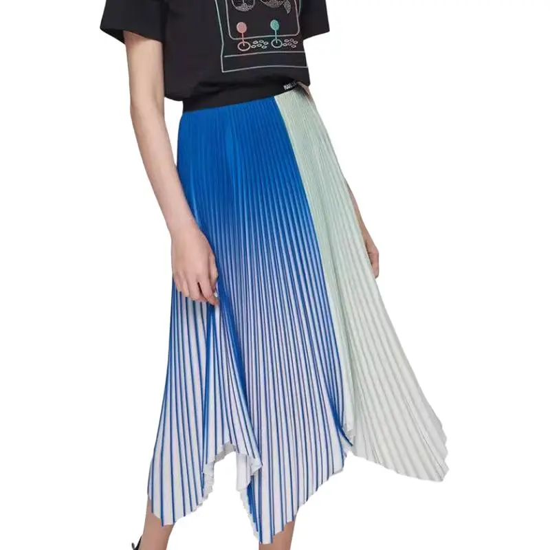 KARL LAGERFELD SS21 Casual Long Skirt Women's Mint Green-4