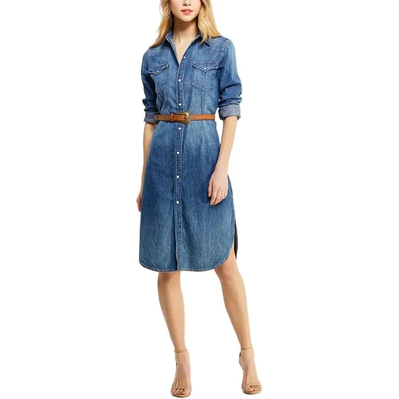 Polo Ralph Lauren Long Sleeved Dress Women's Blue-3