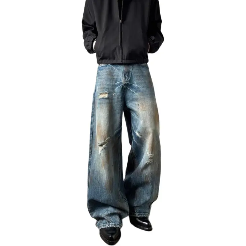 KVIV Jeans Men Vintage Blue -2