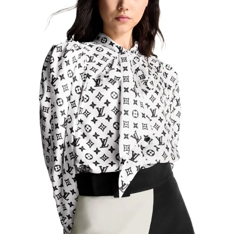 LOUIS VUITTON 3D Monogram Puff Sleeve Blouse-2