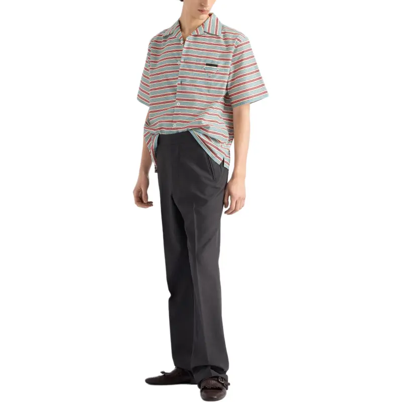 PRADA Striped Bowling Shirt-1