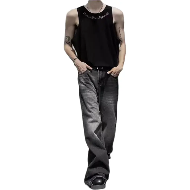 DUATOGE Tank Tops Men Black -3