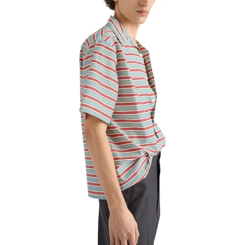 PRADA Striped Bowling Shirt-3