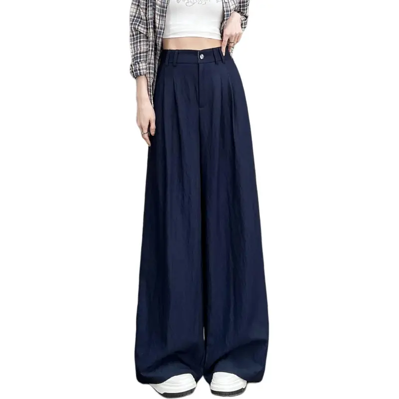 Weixi Casual Pants Women's Navy Blue-3