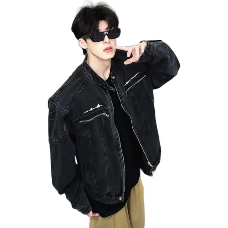 TESTUNG Denim Jackets Unisex-4