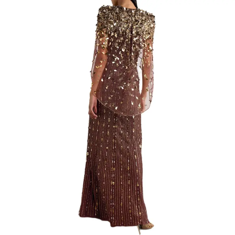 NILI LOTAN Sleeveless Dress Women's Bronze-2