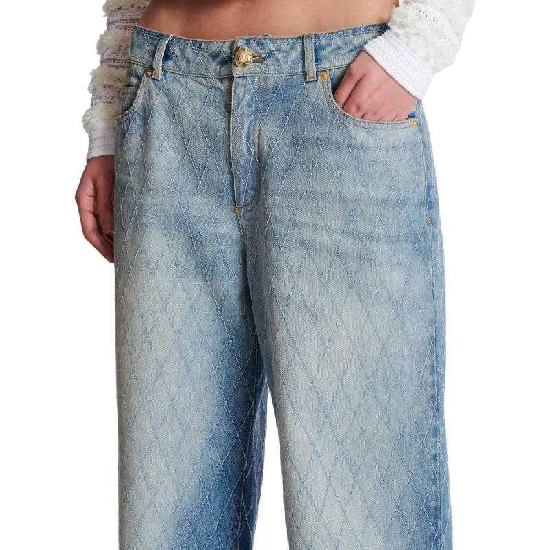 BALMAIN Diamond stitched Jeans-5