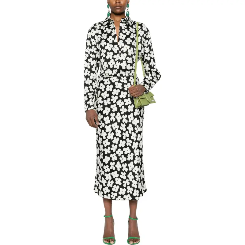 MSGM Floral print Midi Skirt-1