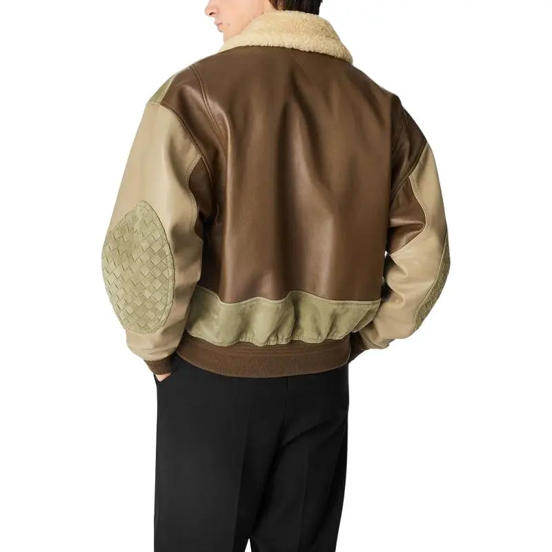 Bottega Veneta SS25 Leather Jacket Men's Brown-1