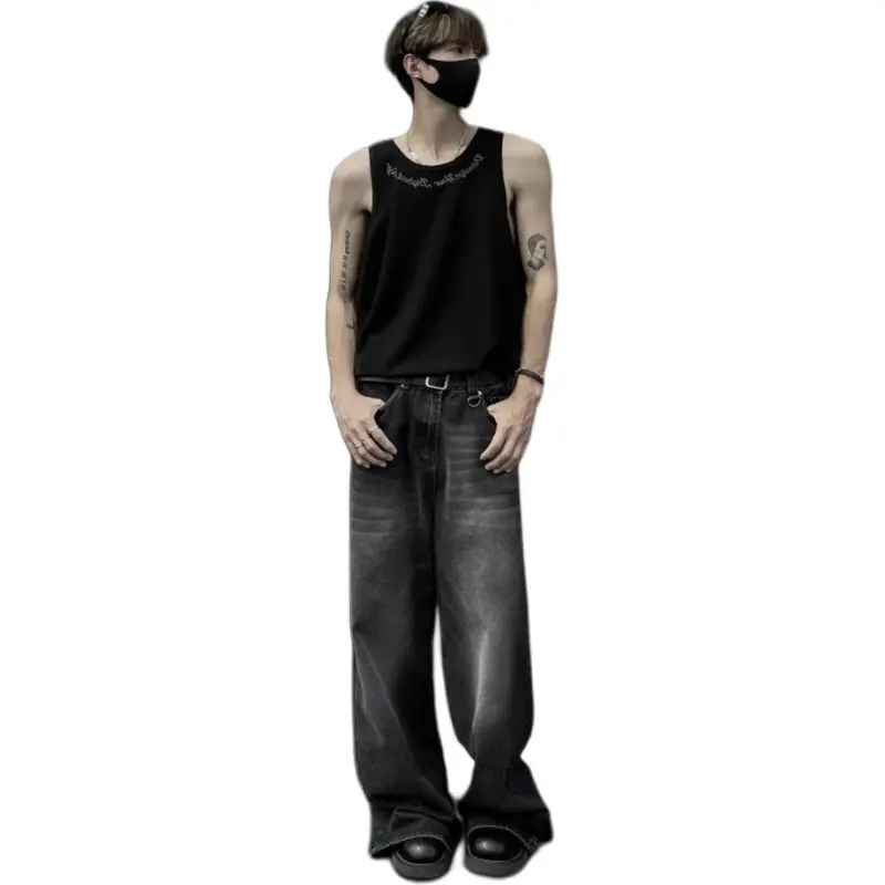 DUATOGE Tank Tops Men Black -2