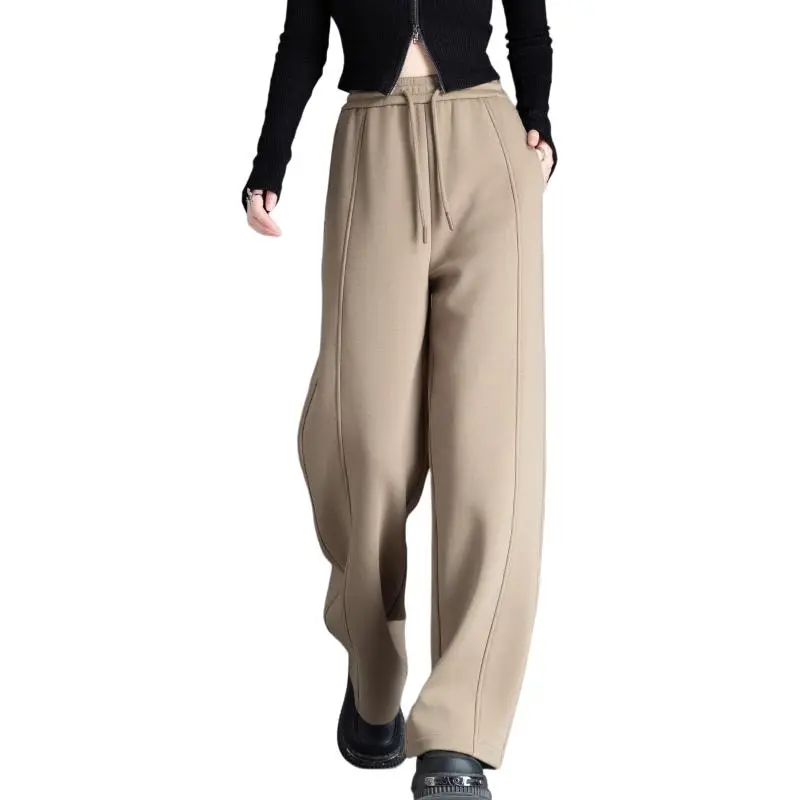 You Cow Me Pants Casual Pants Women's Khaki-1