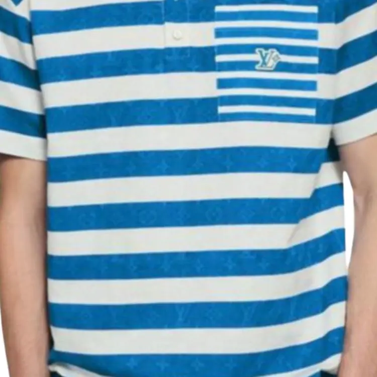 LOUIS VUITTON FW25 Polo Shirt Men's Blue White-5