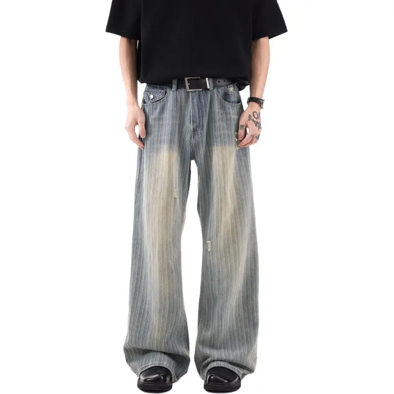 T IRA Jeans Unisex Vintage Blue[Summer Counter Quality]-2
