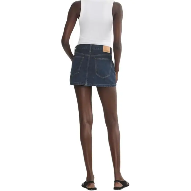 ARITZIA SS25 Denim Forum The Gisele Micro Denim Skirt Denim Short Skirts Women's-3