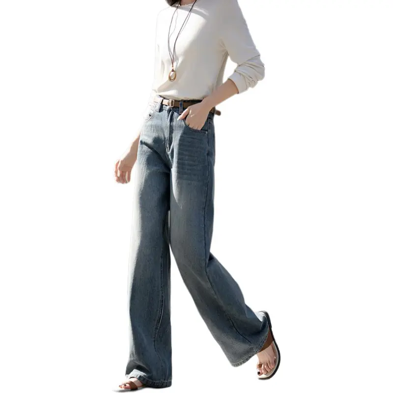 Mo Han Yi Mei Jeans Women's Blue-2